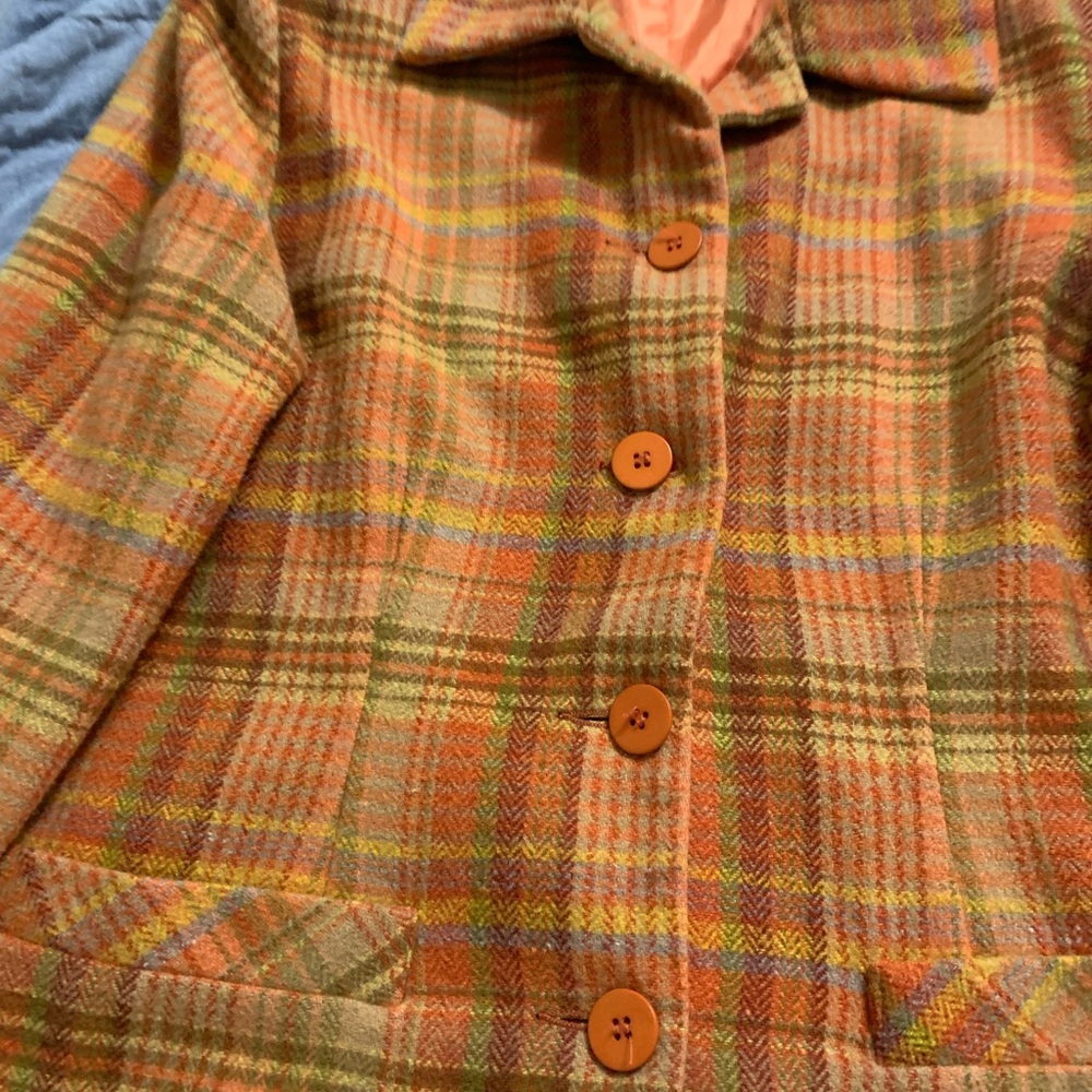Plaid Button-Up Jacket